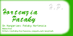 hortenzia pataky business card